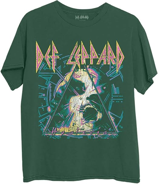 Amazon | [Def Leppard] T Shirt Hysteria Album Art Band Logo 新しい